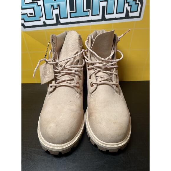 Timberlands Boots Womens 4 A1QVC LIGHT PINK WITH ROSE GOLD ACCENTS - Picture 2 of 7